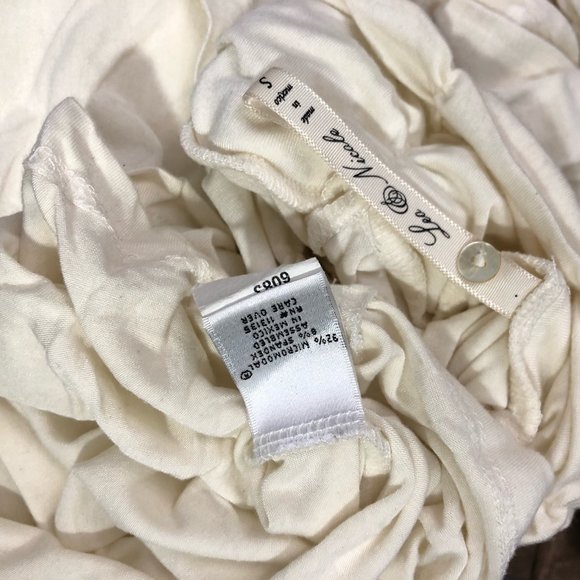 Lea & Nicole Ruched Mock Neck Blouse | Cream Ivory - Picture 5 of 5